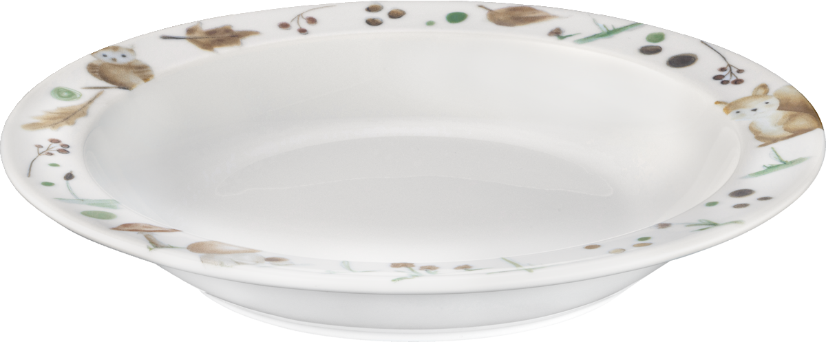 Plate deep round with rim 21cm