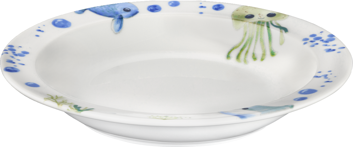 Plate deep round with rim 21cm