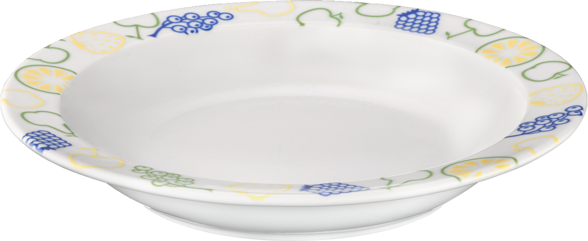 Plate deep round with rim 21cm