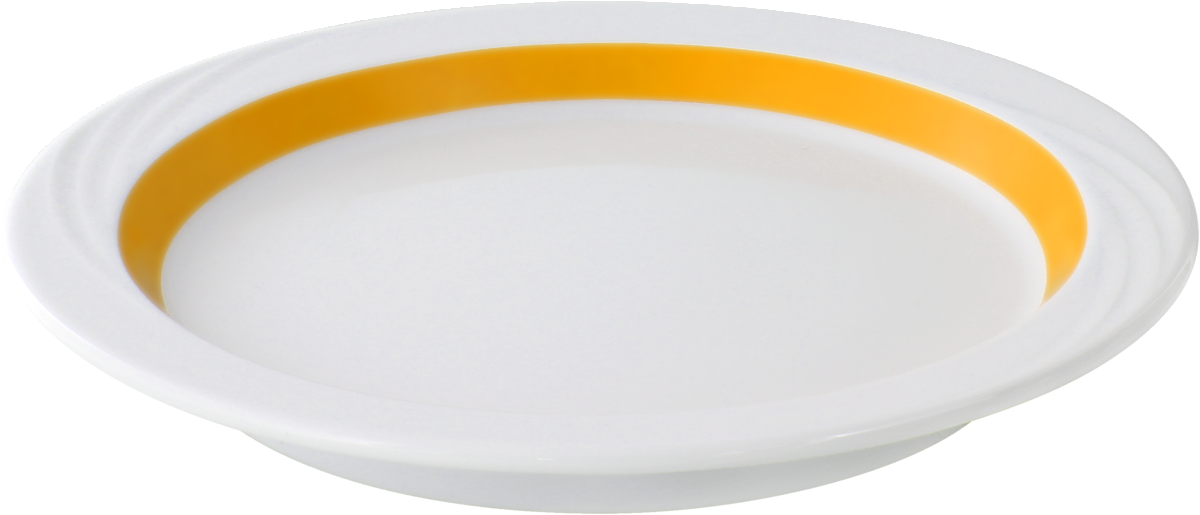 Plate half-deep round embossed 24cm