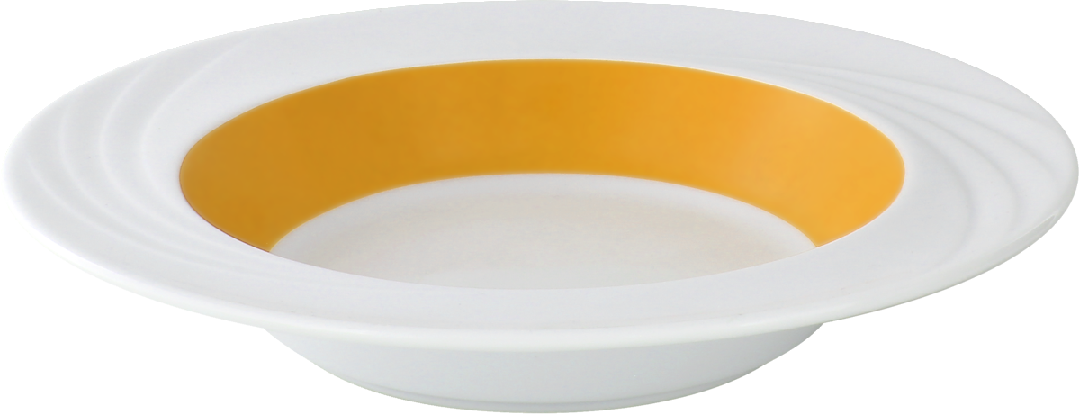 Plate special deep round with rim embossed 23cm