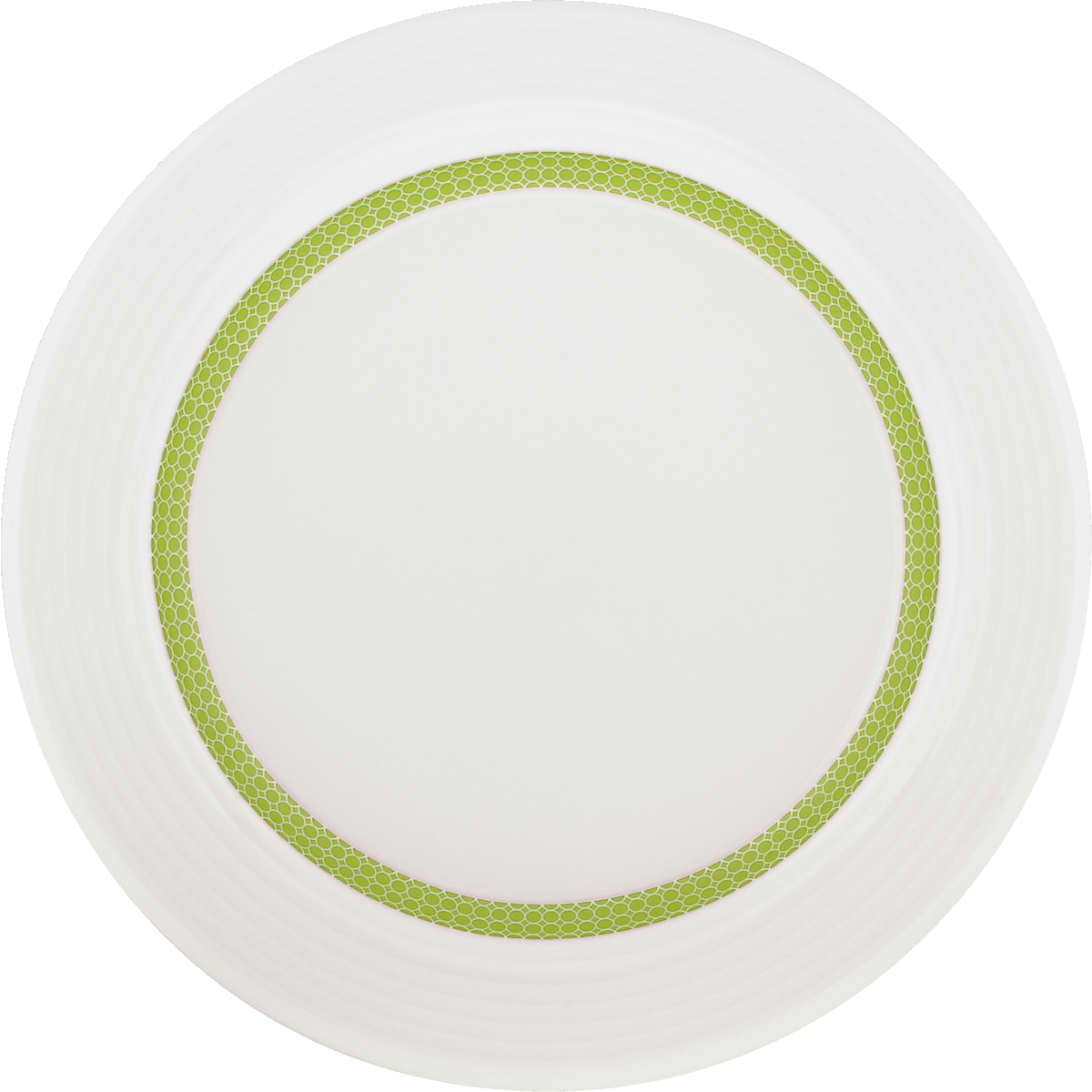 Plate flat round with rim embossed 20cm