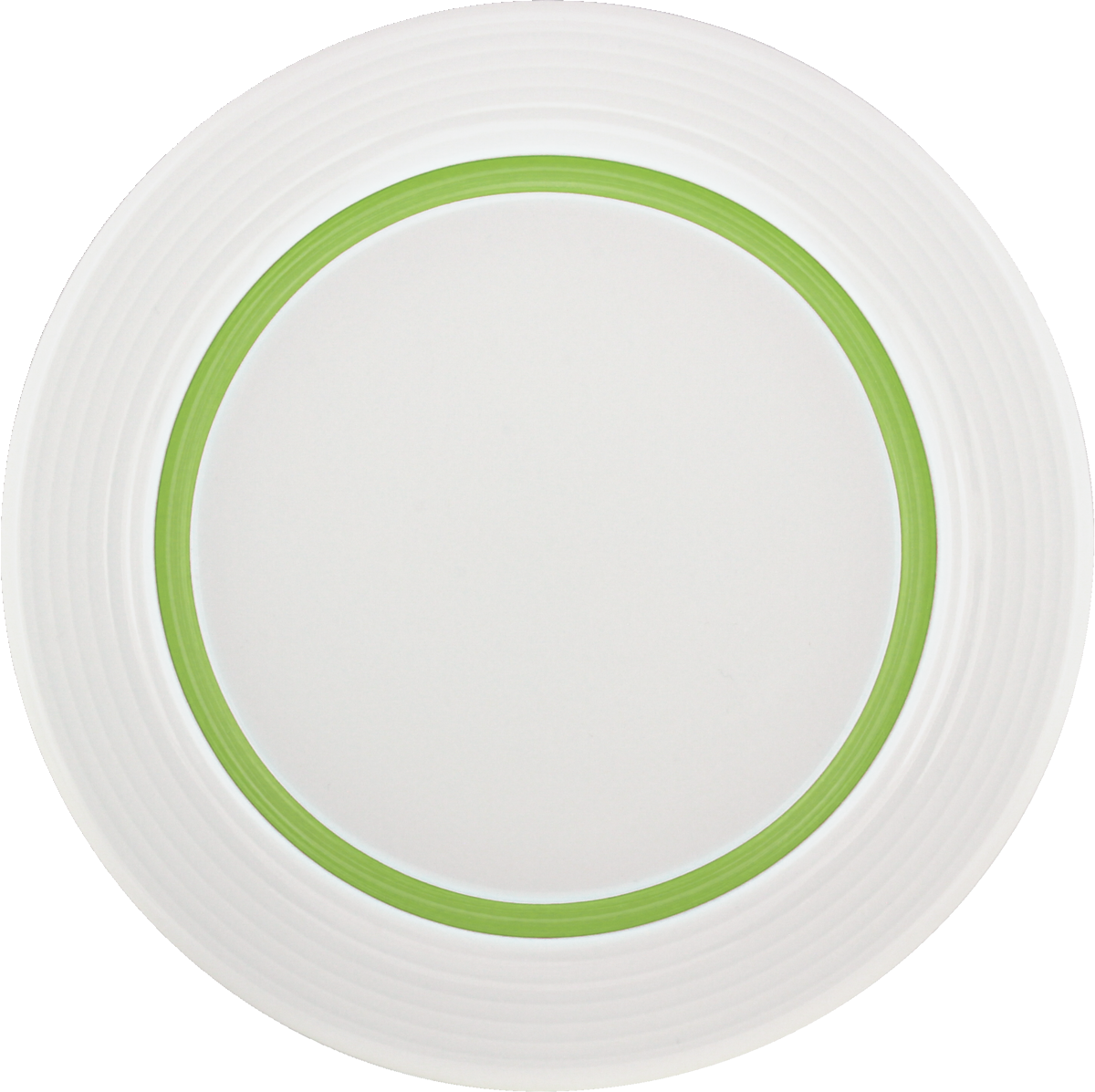 Plate flat round with rim embossed 20cm