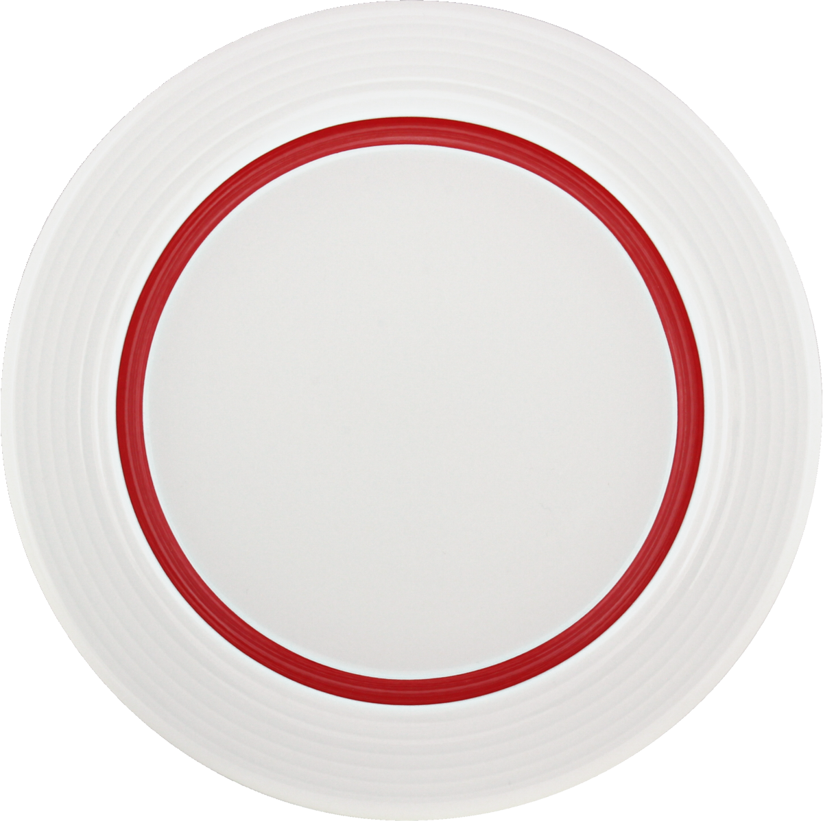 Plate flat round with rim embossed 20cm