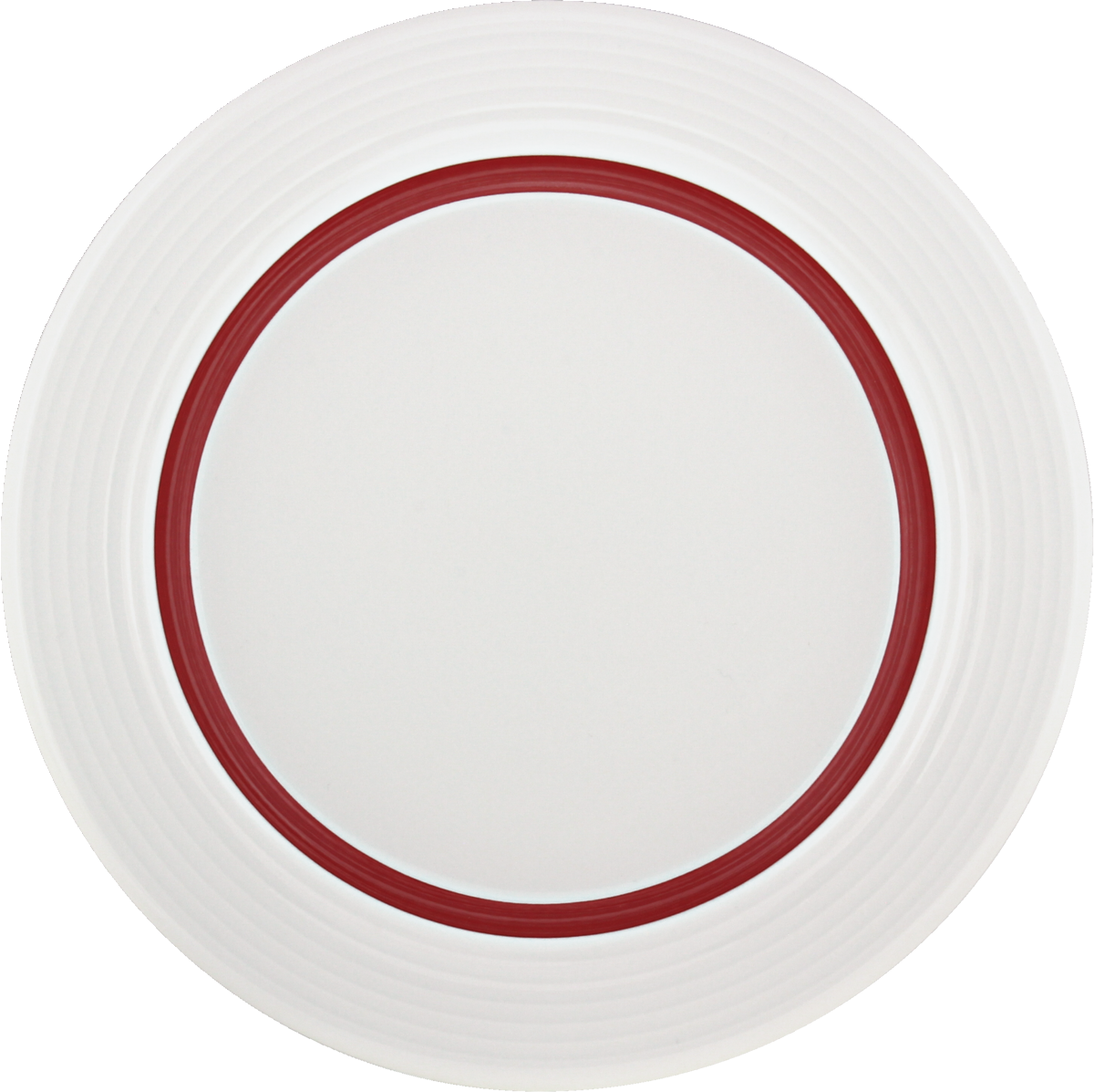 Plate flat round with rim embossed 20cm