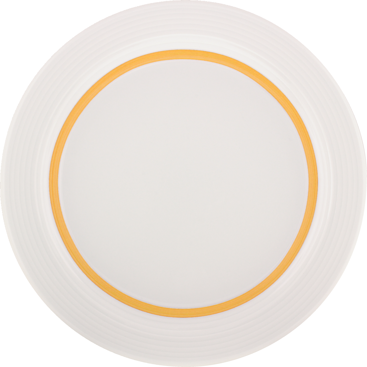 Plate flat round with rim embossed 25cm