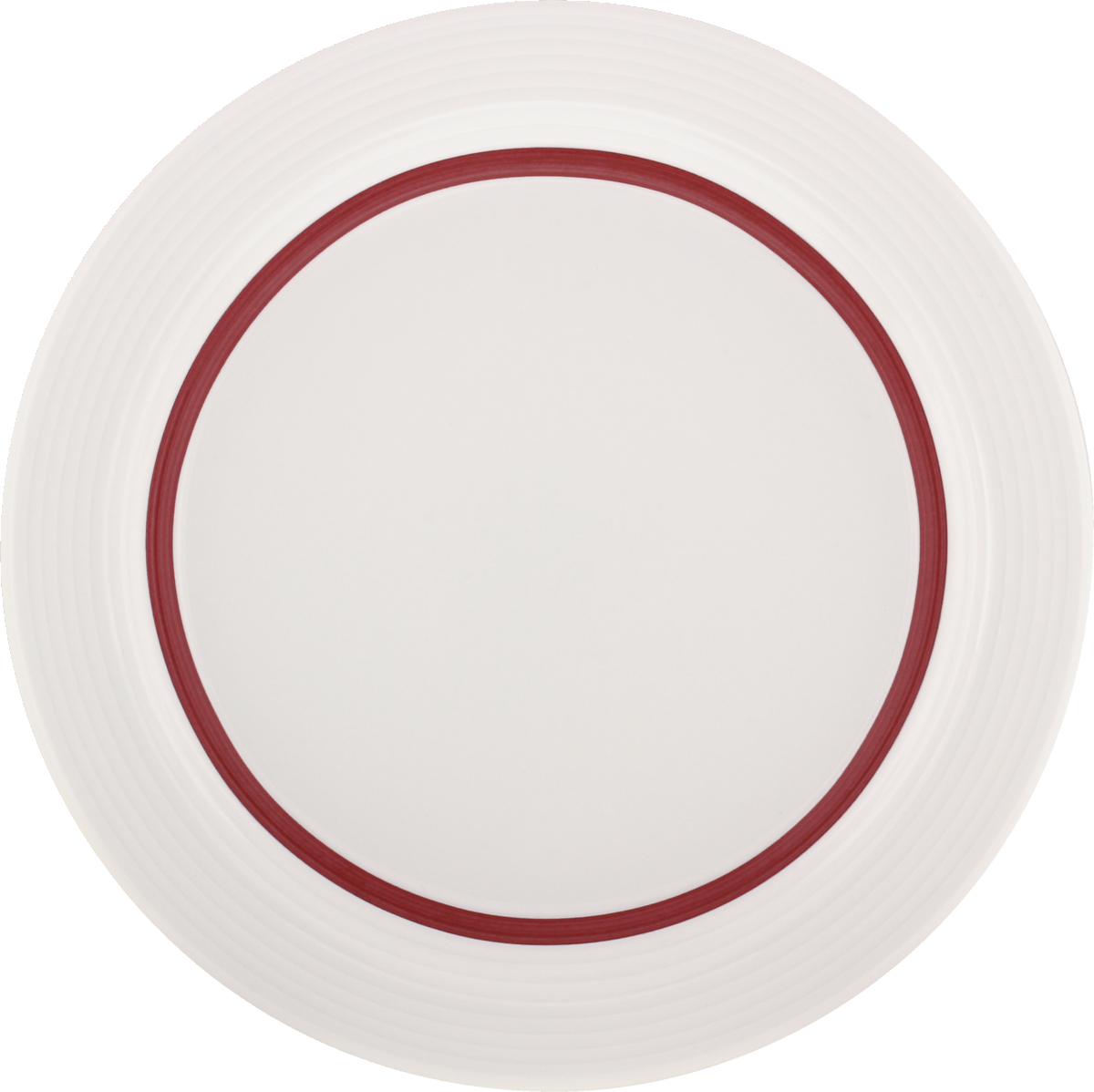 Plate flat round with rim embossed 25cm