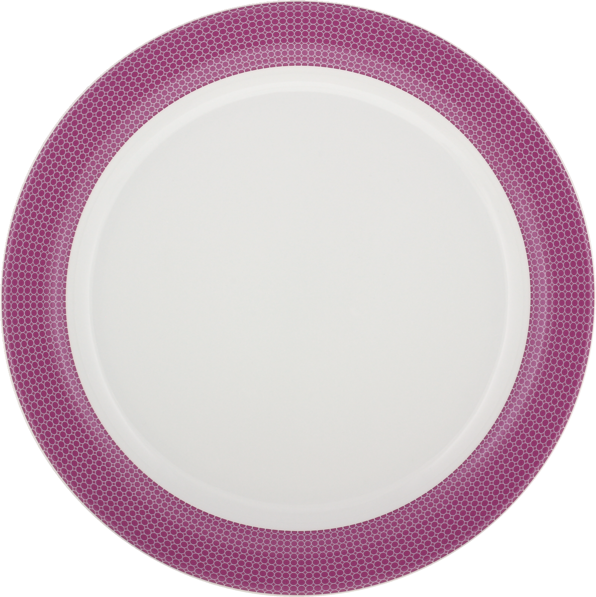 Plate flat round with rim 25cm