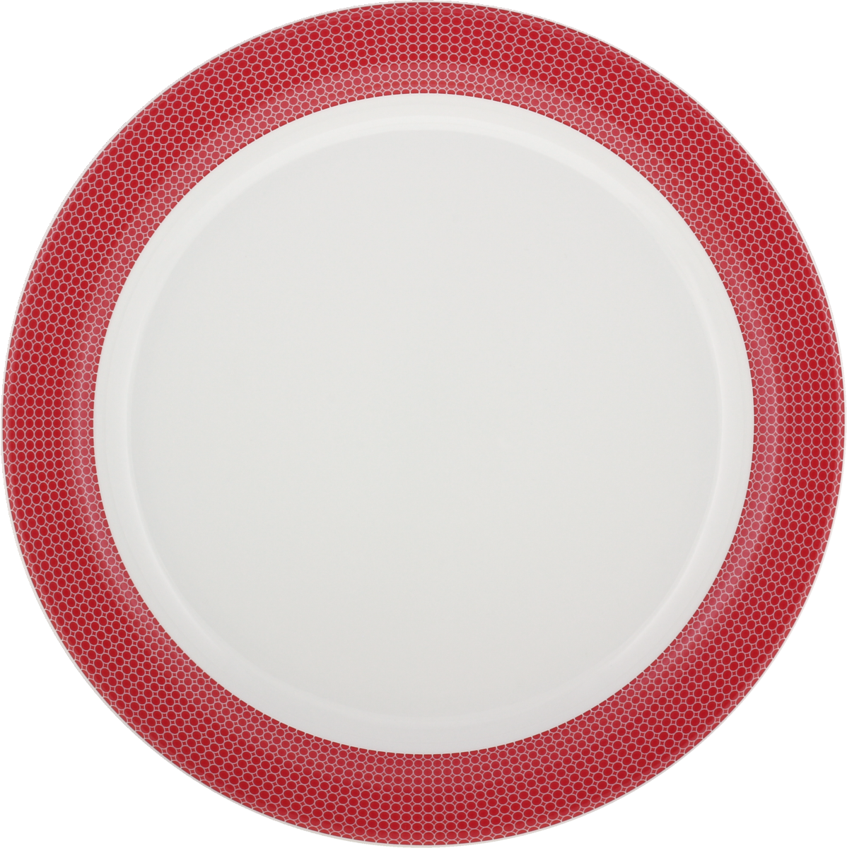 Plate flat round with rim 25cm