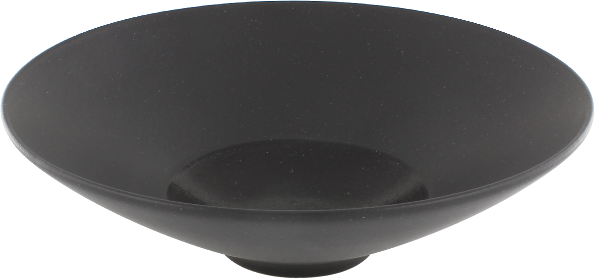 Bowl round black 28cm