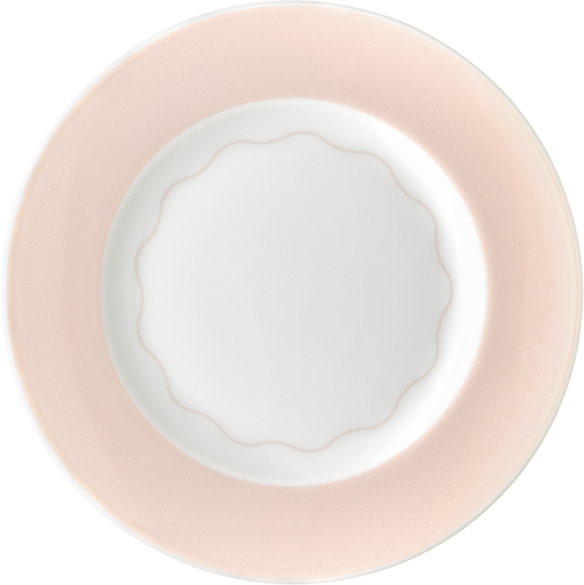 Plate flat round with rim 15cm