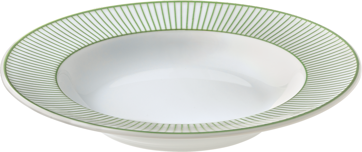 Plate deep round with rim 23cm