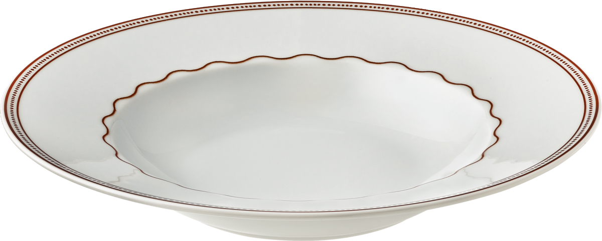 Plate deep round with rim 28cm