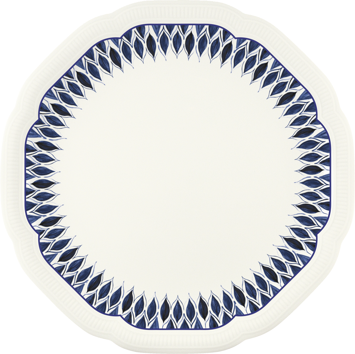 Plate flat round coupe embossed 23cm