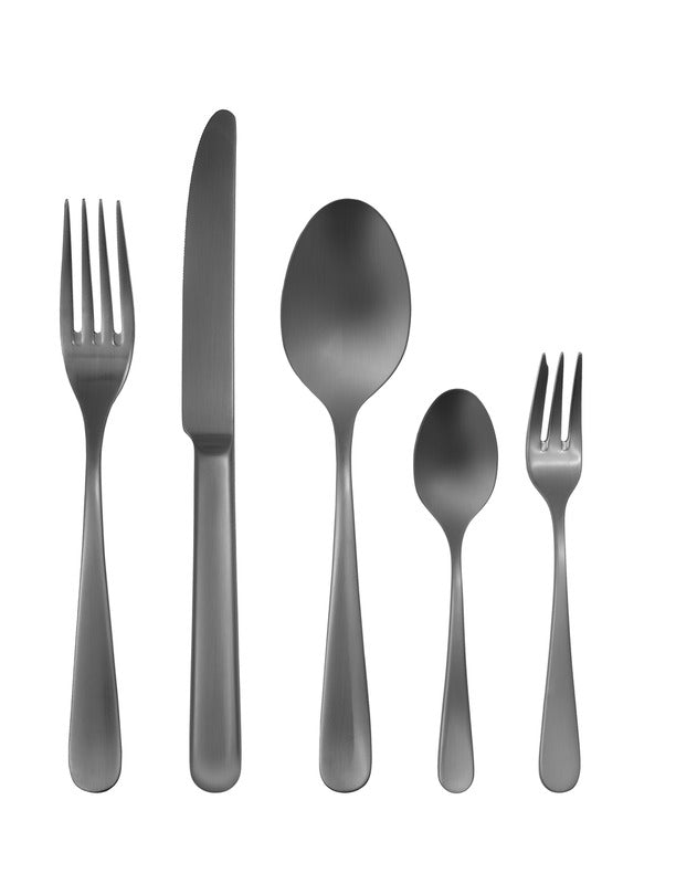 Dessert spoon CARLTON PVD gun metal brushed 180mm