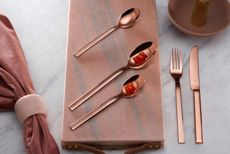 Round bowl soup spoon UNIC PVD copper 174mm