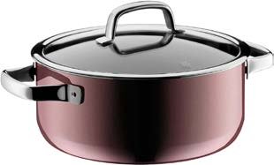 Fusiontec Mineral Braising Pan 24cm with lid Rose Quartz