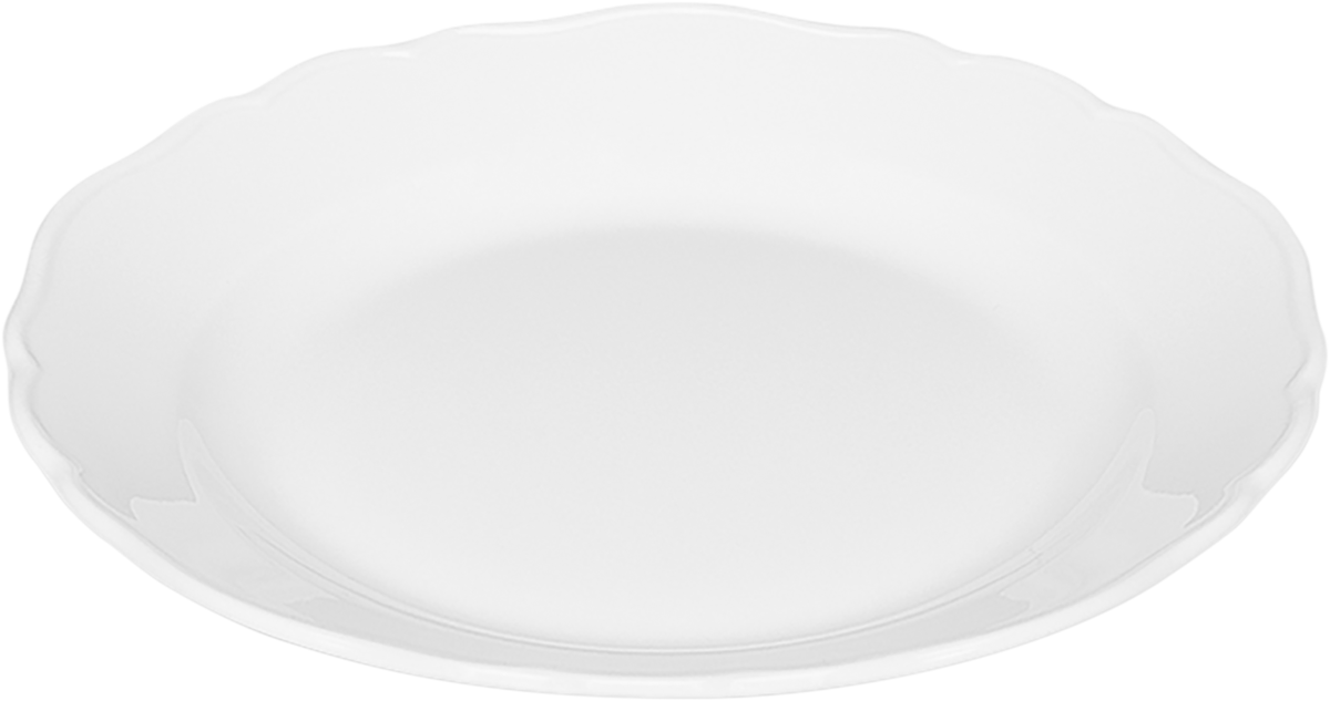Plate flat round with rim 17cm
