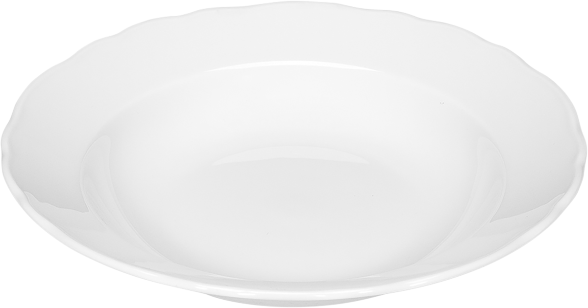 Plate deep round with rim 23cm