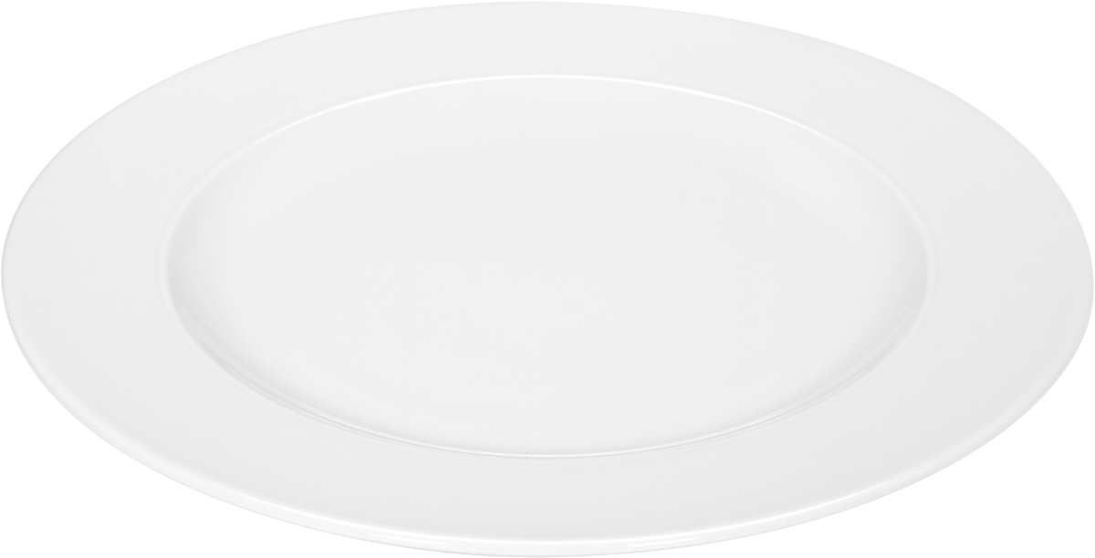 Plate flat round with rim 31cm