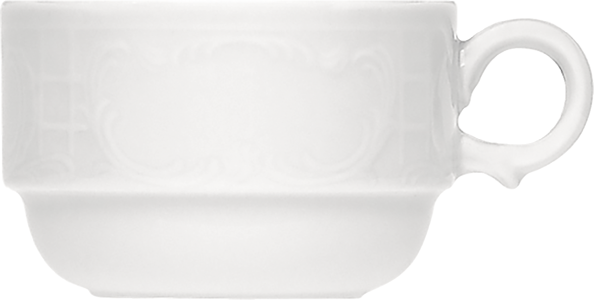 Cup stackable embossed 0.18l