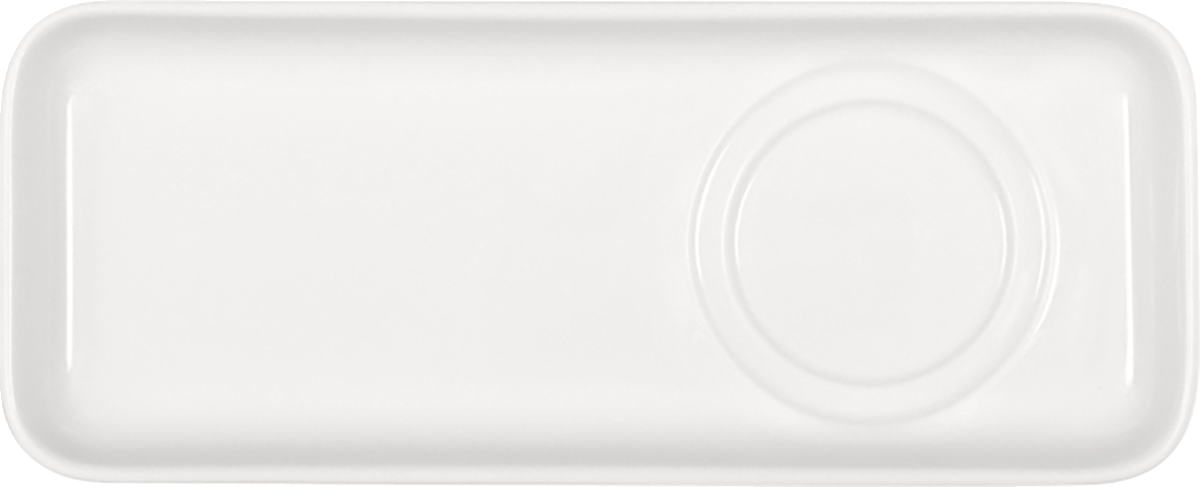 Set plate rectangular with double well 24x10cm