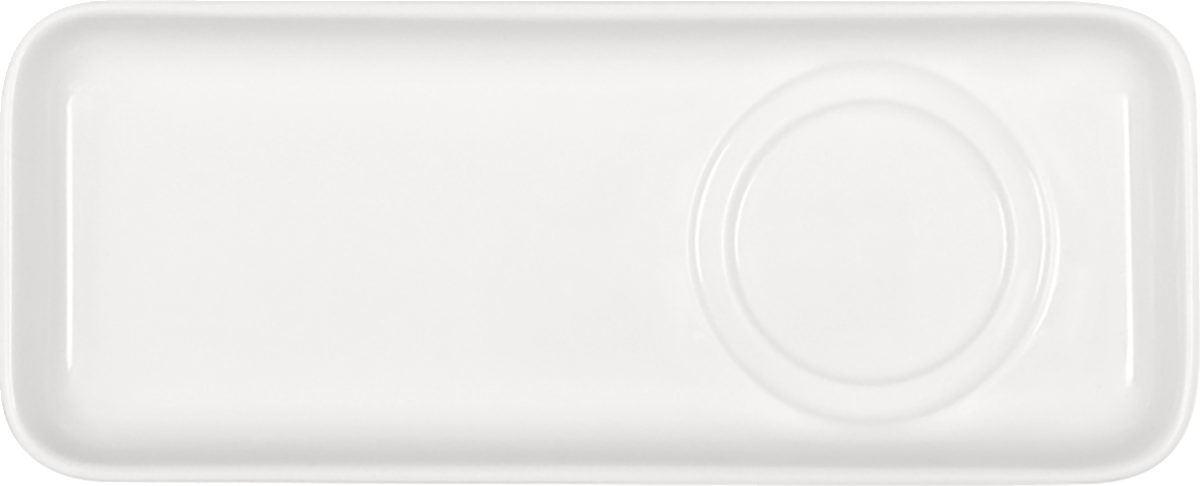 Set plate rectangular with double well 25x10cm