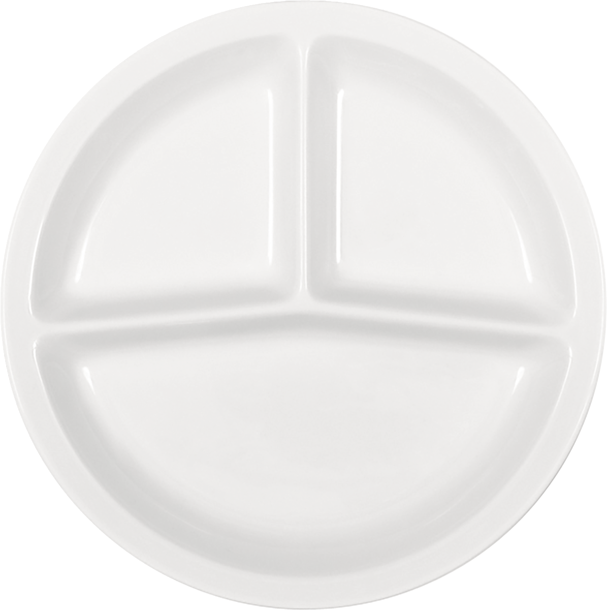 Plate flat round 3-part plain bottom 25cm