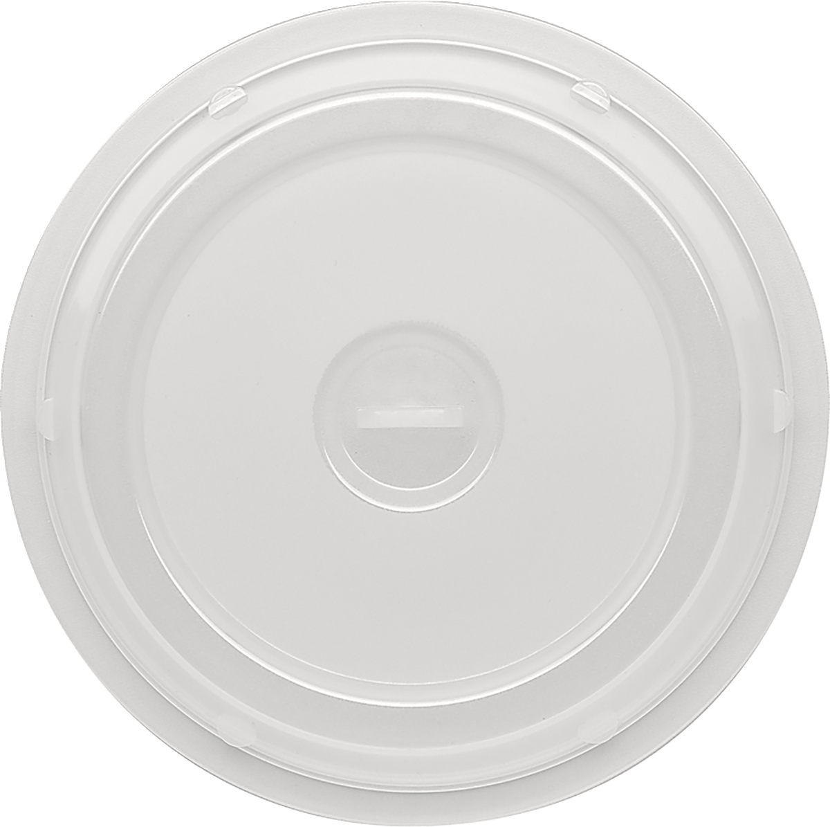 Plastic cover with handle semi-lucent opaque 24cm