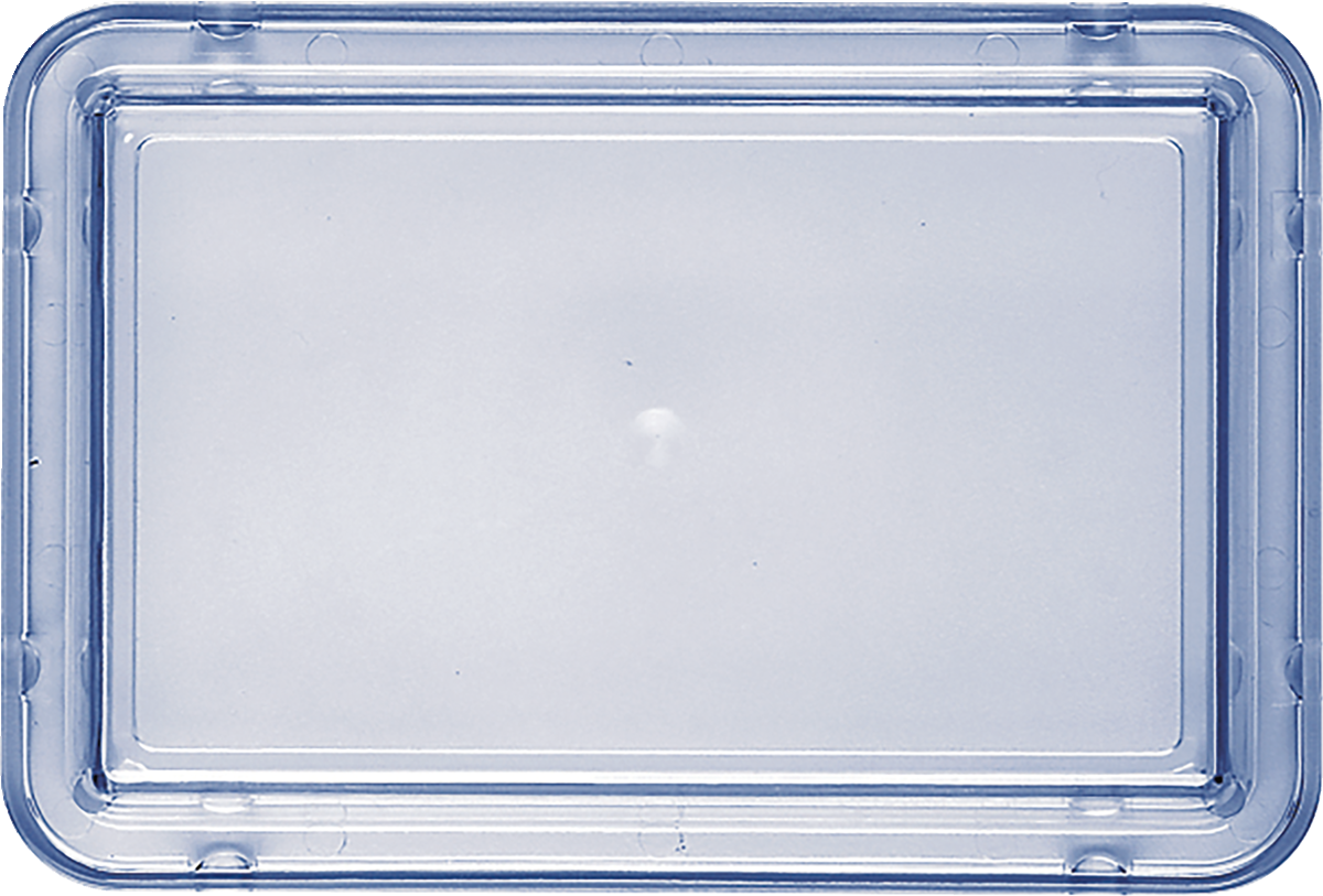 Plastic cover lucent-blue high 19x13cm