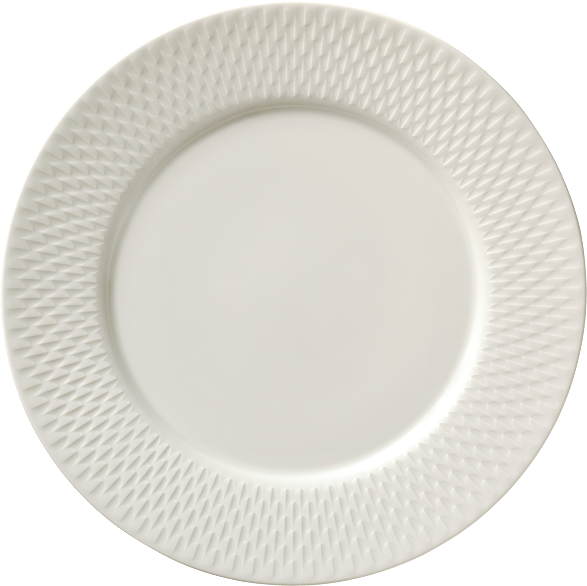 Plate flat round with rim embossed 29cm