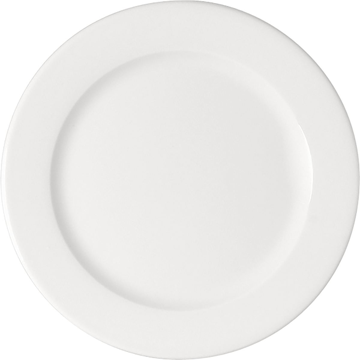 Plate flat round with rim 25cm