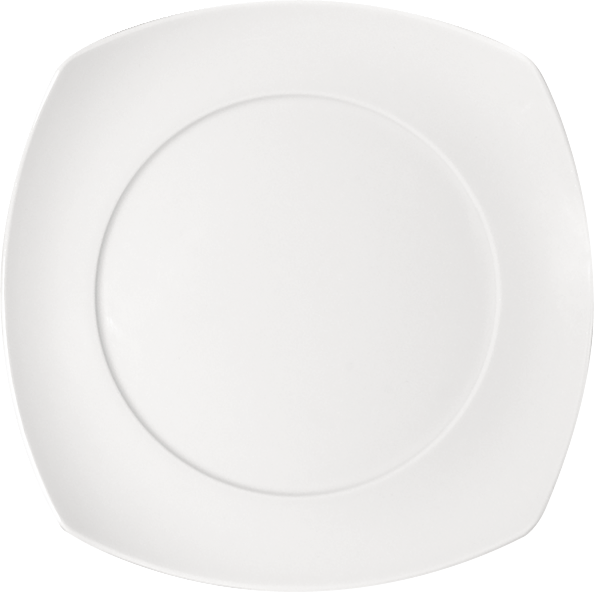 Plate flat foursquare with rim 27cm