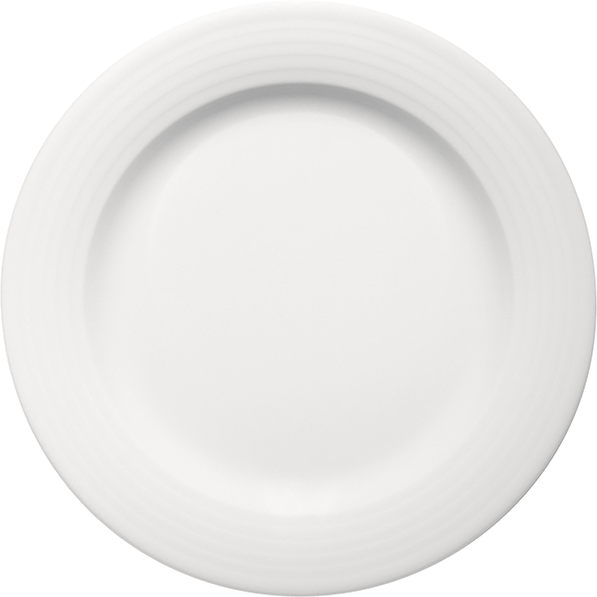 Plate flat round with rim embossed 20cm