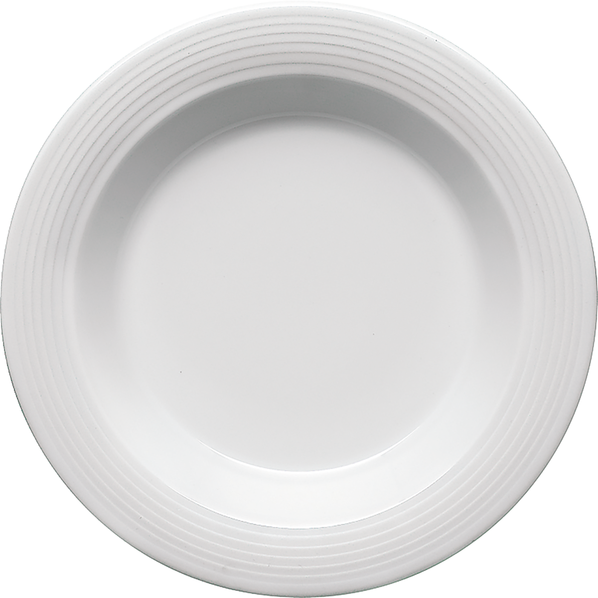 Plate deep round with rim embossed 23cm