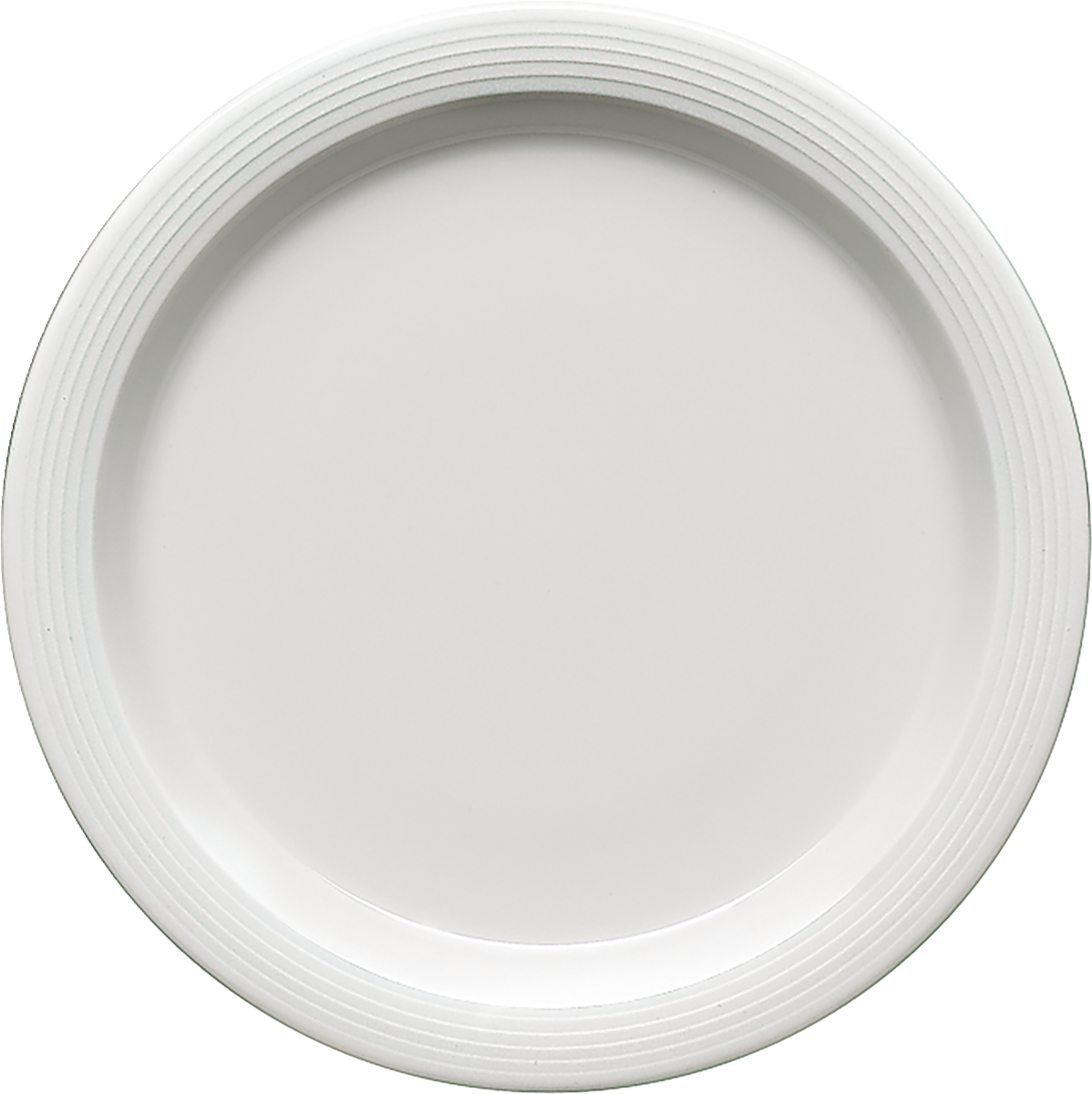 Plate half-deep round with rim embossed 25cm