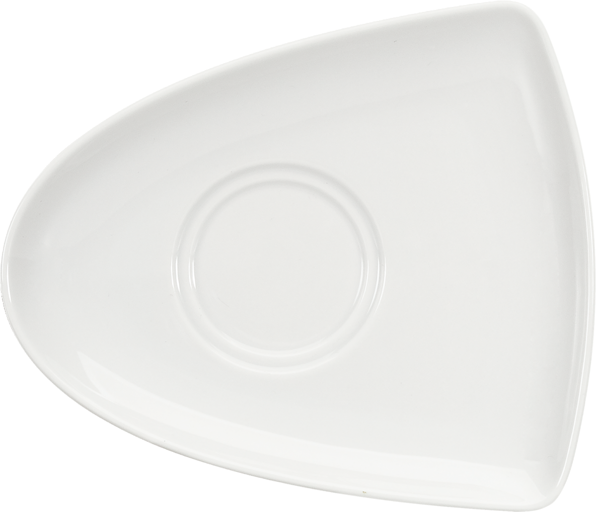 Saucer asymmetric with double well 17cm