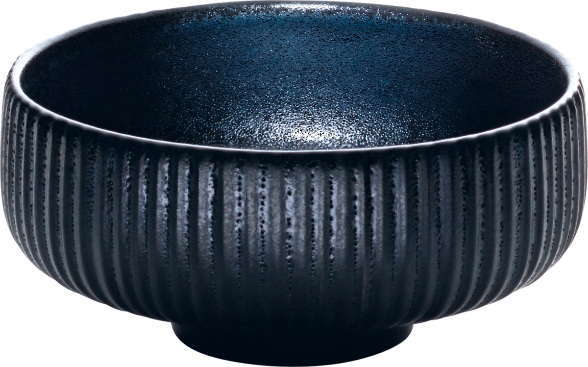 Dish round embossed black 16cm/0.71l