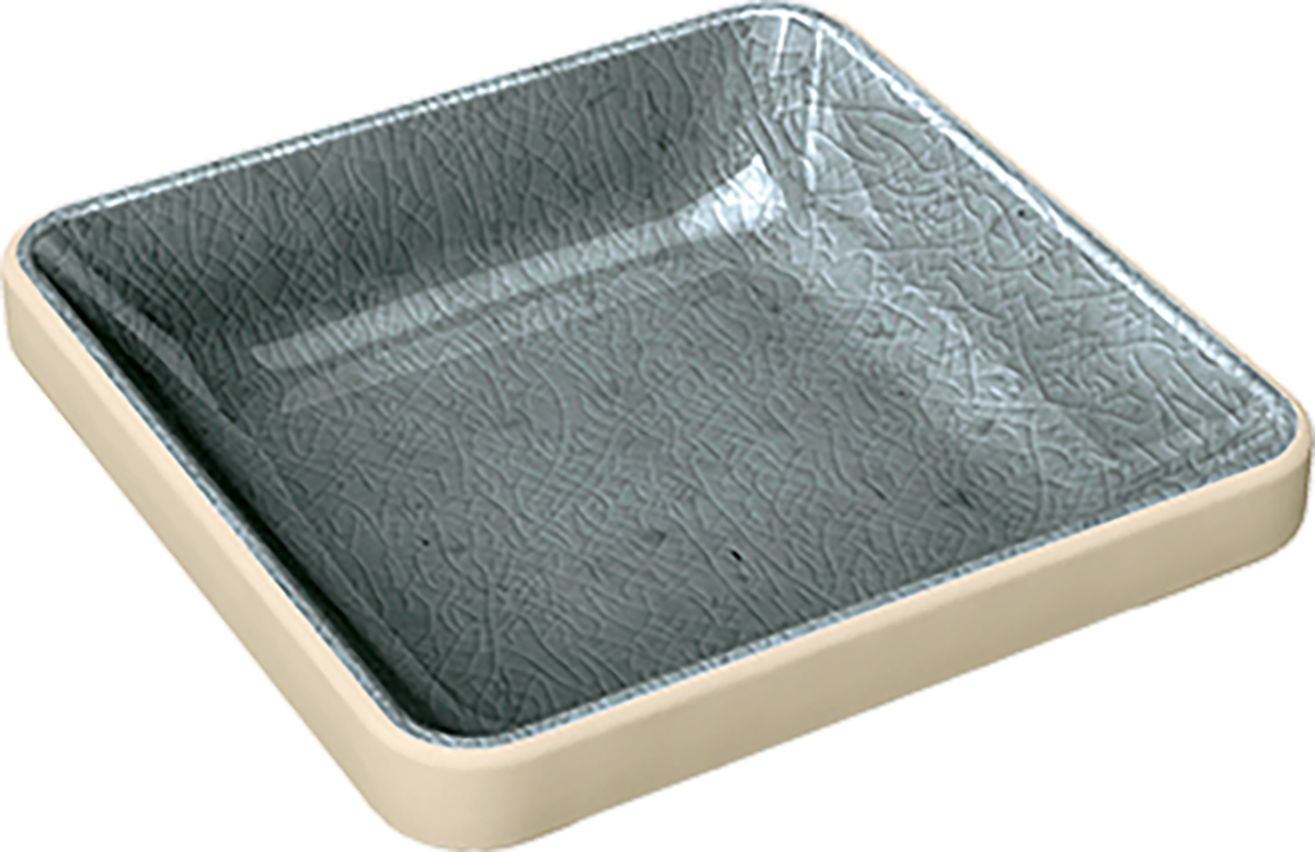 Small bowl square stackable gray 9x9cm/0.08l