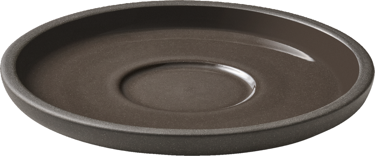 Saucer round taupe 14cm