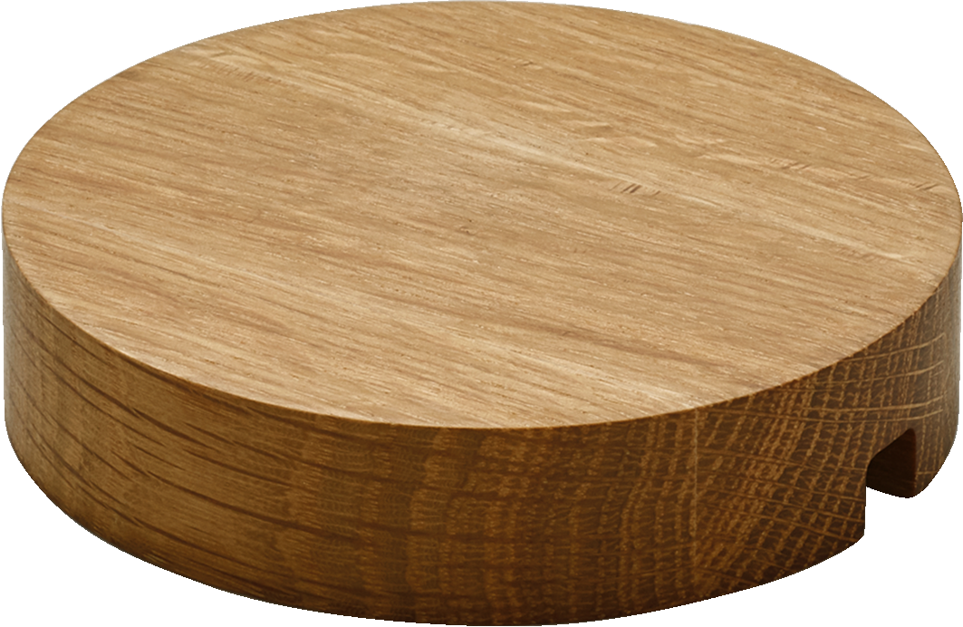 Plateau round oak 9cm
