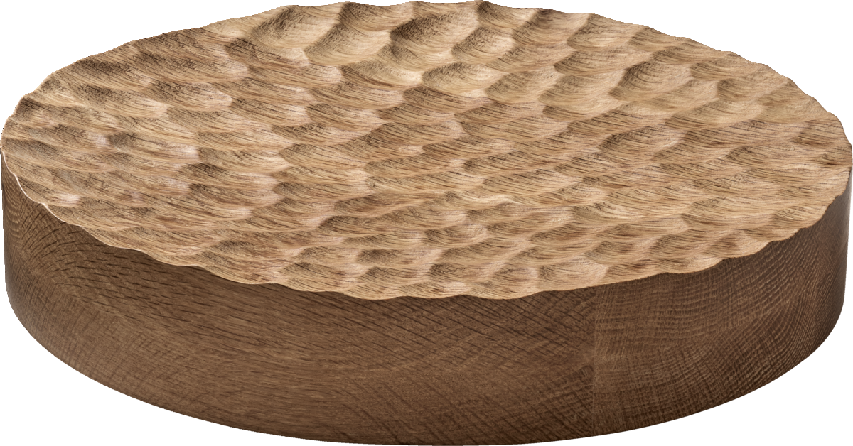 Plateau round oak 32cm