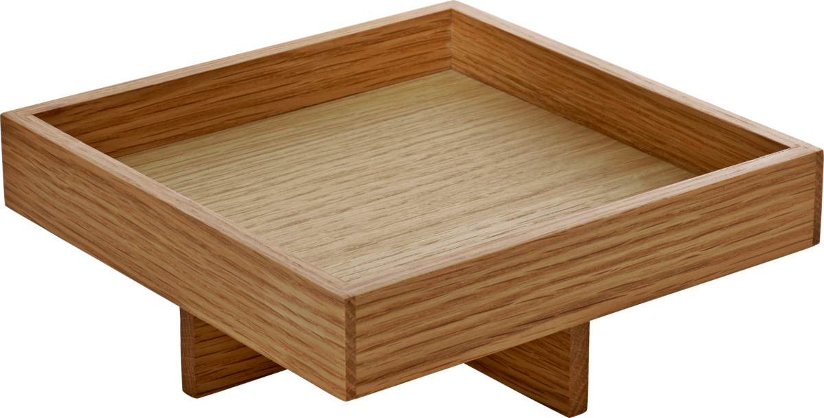 Menage square on stand oak 4cm height, 18x18cm