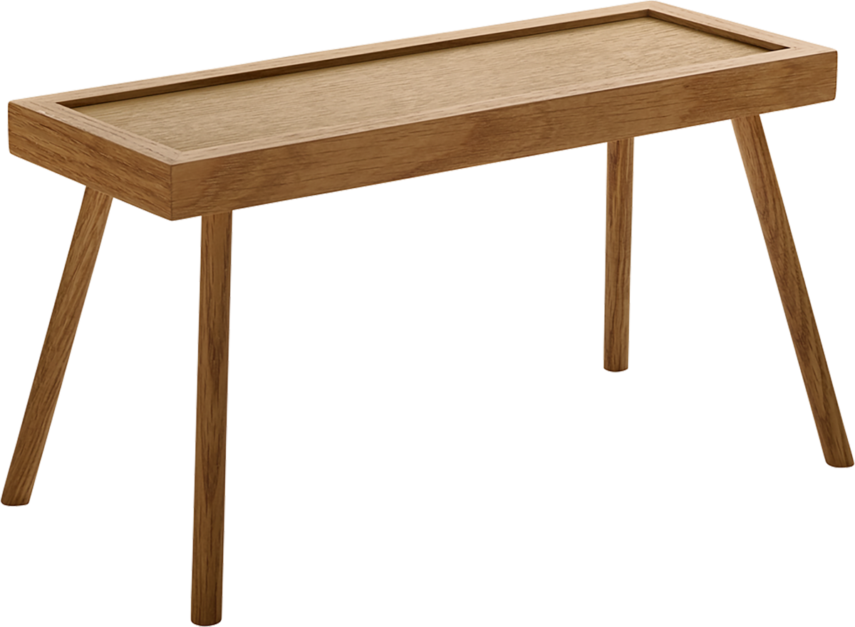 Present rectangular oak 17cm height, 36x13cm