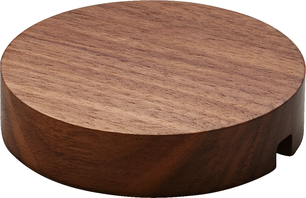 Plateau round walnut 9cm