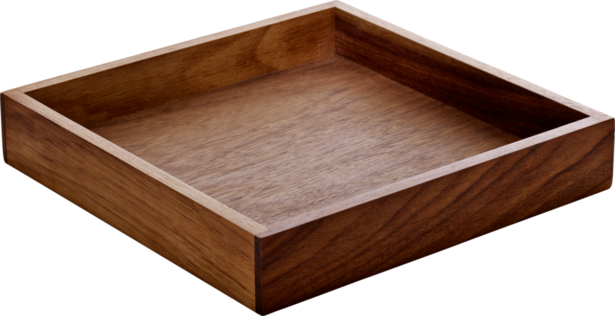 Menage square walnut 18x18cm