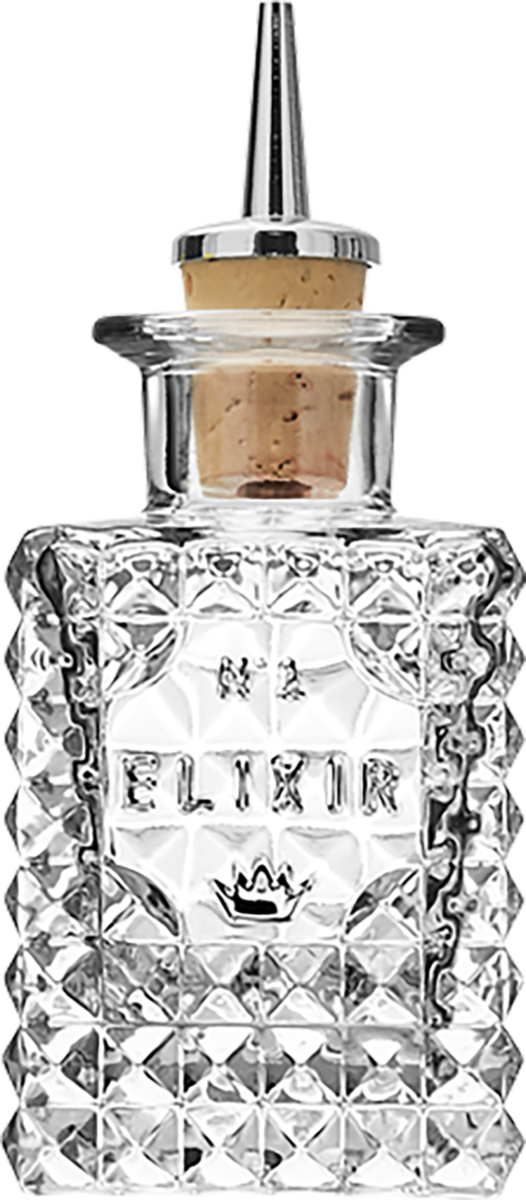 Vinegar and oil bottle faceted 0.10l