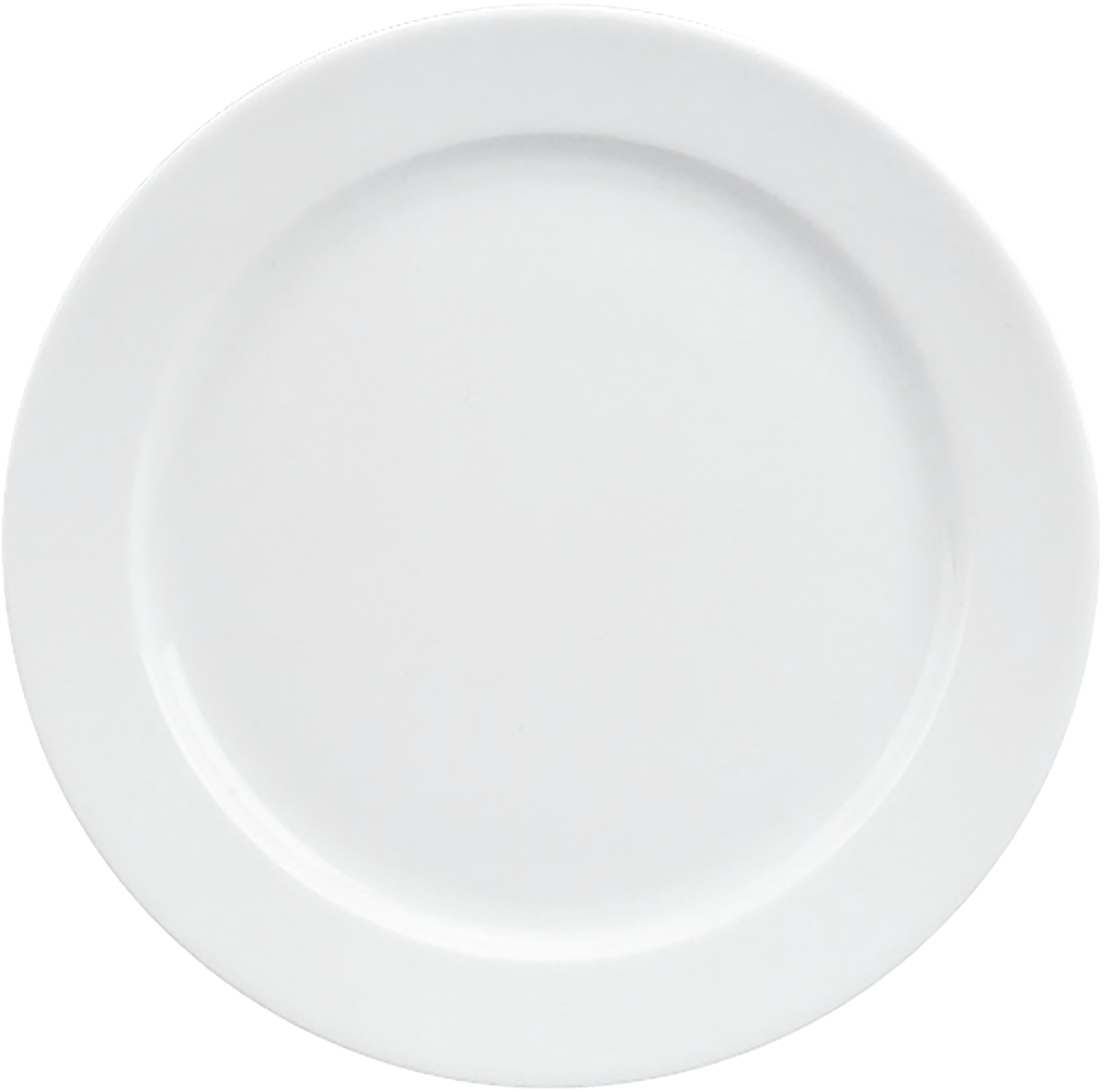 Plate flat round with rim 15cm