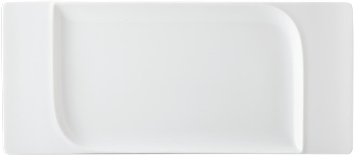 Platter rectangular with rim 36x16cm