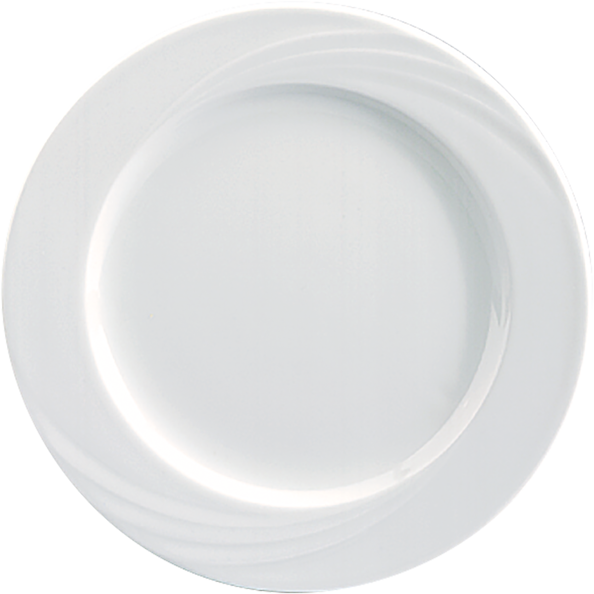 Plate flat round with rim embossed 16cm